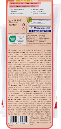 Crew Socken mit Cocktail-Stickerei weiß Gr. 35-38 Fascino