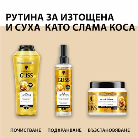 Подхранваща маска за суха и увредена коса Nourishment 4-in-1 Schwarzkopf GLISS