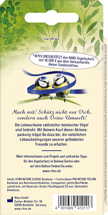 Kondome Gut zu Vögeln, Breite 53 mm, 8+2 St Ritex