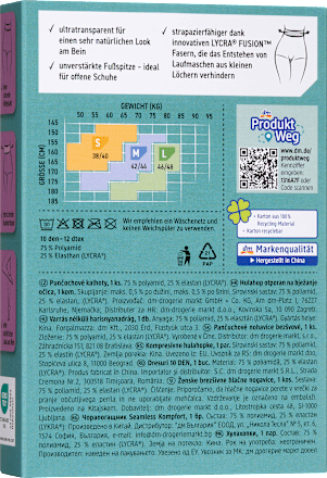 Чорапогащник Seamless komfort, 10 DEN, цвят powder,M 42-44 Fascino