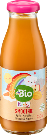 Ovocné smoothie Kids jablko, mrkva, pomaranč & mango dmBio