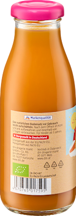 Ovocné smoothie Kids jablko, mrkva, pomaranč & mango dmBio