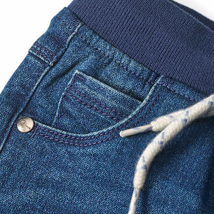 Jeans mit Stretch, Kordel & geradem Schnitt, blau, Gr. 116 ALANA