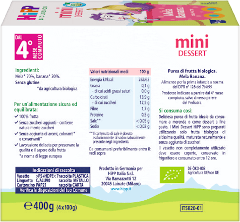 Mini dessert mela e banana BIO HiPP