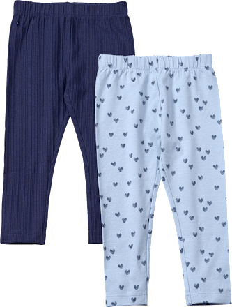 Leggings mit Herz-Muster & Struktur, blau, Gr. 80 ALANA