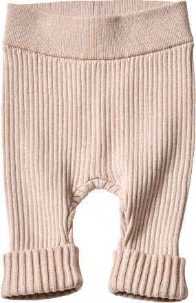 Strickhose mit Mitwachsfunktion & Ripp-Struktur, beige, Gr. 68 ALANA