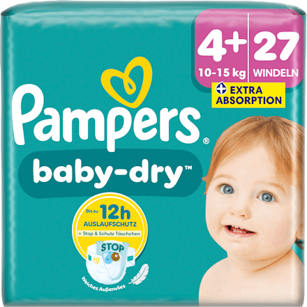 Windeln Baby Dry Gr. 4+ Maxi Plus (10-15 kg) Pampers baby-dry