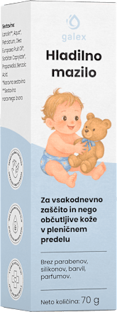 Hladilno mazilo za nego občutljive kože v pleničnem predelu galex