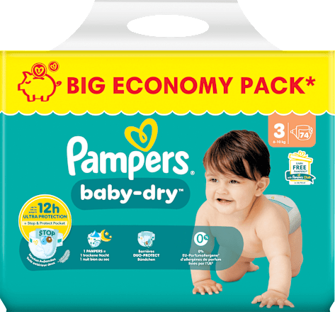 Windeln Baby Dry Gr. 3 Midi (6-10 kg) Big Pack Pampers