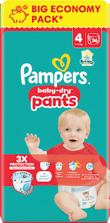 Baby Pants Baby Dry Gr. 4 (9-15 kg) Big Pack Pampers
