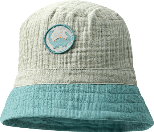 Hut aus Musselin mit Dino-Motiv, grün, Gr. 52/53 ALANA