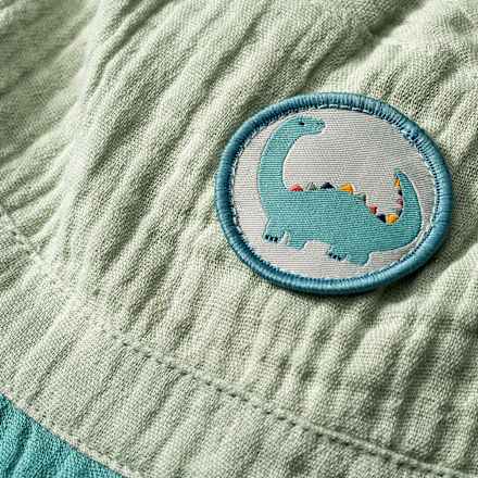 Hut aus Musselin mit Dino-Motiv, grün, Gr. 52/53 ALANA