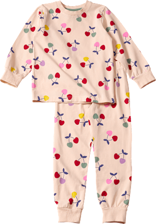 Schlafanzug Pro Climate mit Kirsch-Muster, beige, Gr. 104 ALANA