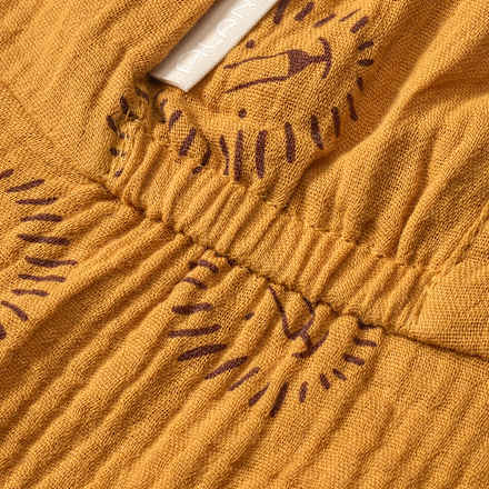 Schirmmütze aus Musselin mit Löwen-Motiv & Nackenschutz, gelb, Gr. 54/55 ALANA