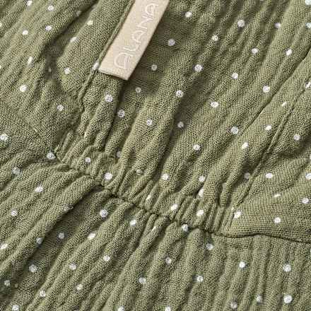 Schirmmütze aus Musselin mit Nackenschutz, grün, Gr. 54/55 ALANA