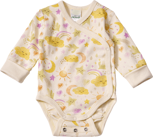 Wickelbody HALLOHEBAMME mit Mitwachsfunktion, gelb, Gr. 62/68 ALANA