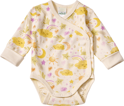 Wickelbody HALLOHEBAMME mit Mitwachsfunktion, gelb, Gr. 62/68 ALANA