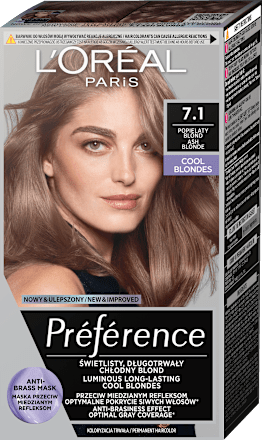 Boja za kosu - 7.1 Ash Blonde L'ORÉAL PARiS PRÉFÉRENCE