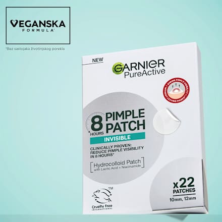 PureActive 8 HOURS PIMPLE PATCH INVISIBLE flasteri za bubuljice GARNIER PureActive