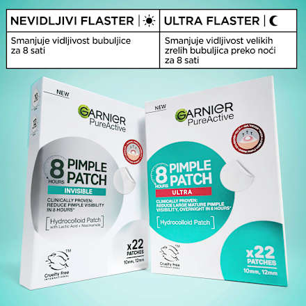 PureActive 8 HOURS PIMPLE PATCH INVISIBLE flasteri za bubuljice GARNIER PureActive