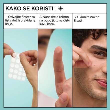 PureActive 8 HOURS PIMPLE PATCH INVISIBLE flasteri za bubuljice GARNIER PureActive