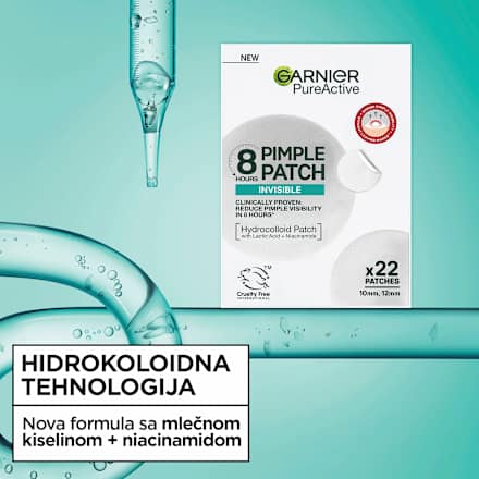 PureActive 8 HOURS PIMPLE PATCH INVISIBLE flasteri za bubuljice GARNIER PureActive