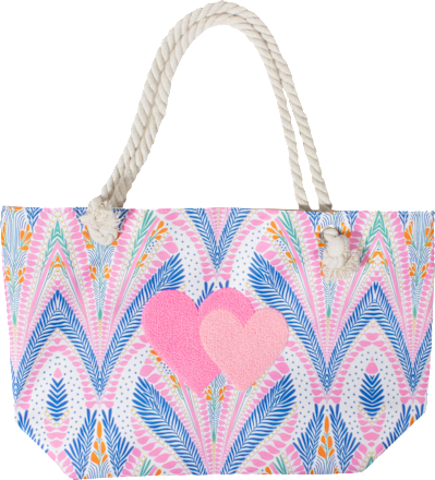 Strandtasche mit Herzmotiv PURSET