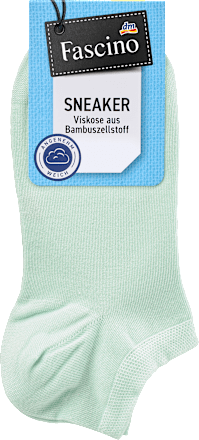 Sneakersocken mit Bambus-Viskose grün Gr. 35-38 Fascino