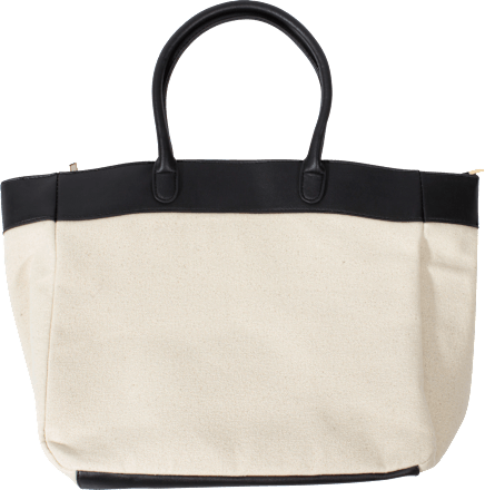 Tasche Canvas Creme / Weiß PURSET