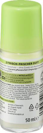 deodorant roll-on bio máta & bio bergamot alverde NATURKOSMETIK