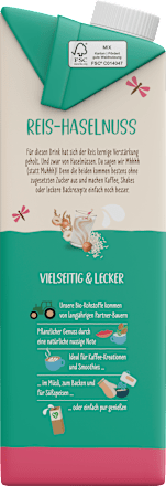 Pflanzendrink Reis Haselnuss ungesüßt ALLOS