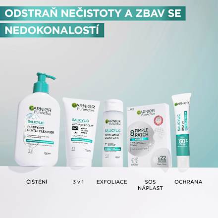 denní fluid zmatňující BHA + NIACINAMID SPF50+ GARNIER PureActive