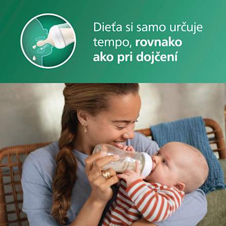 Sklenená dojčenská fľaša Natural Response, 240 ml - 1m+ PHILIPS AVENT