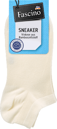 Sneakersocken mit Bambus-Viskose weiß Gr. 35-38 Fascino