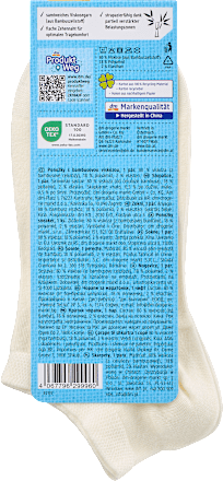 Sneakersocken mit Bambus-Viskose weiß Gr. 35-38 Fascino