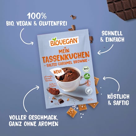 Mein Tassenkuchen, Salted Caramel Brownie BIOVEGAN