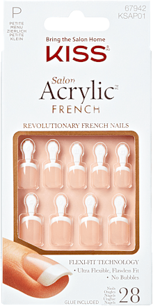 Künstliche Nägel Salon Acryl French Petite Crush Hour KISS