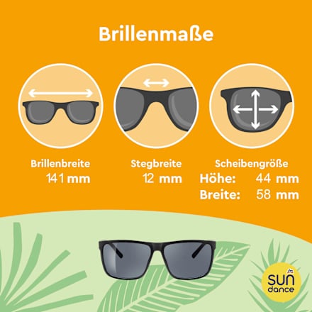 sluneční brýle černé s tmavými skly SUNDANCE