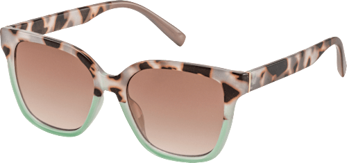 Sonnenbrille Damen grün mit braunem Muster SUNDANCE