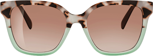 Sonnenbrille Damen grün mit braunem Muster SUNDANCE