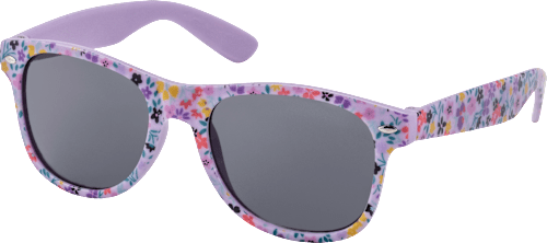 Sonnenbrille Kids lila mit bunten Blumen SUNDANCE