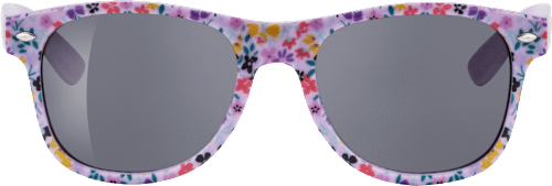 Sonnenbrille Kids lila mit bunten Blumen SUNDANCE
