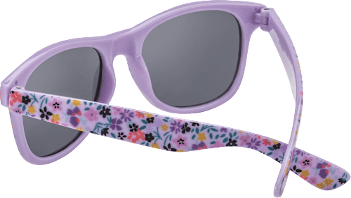 Sonnenbrille Kids lila mit bunten Blumen SUNDANCE