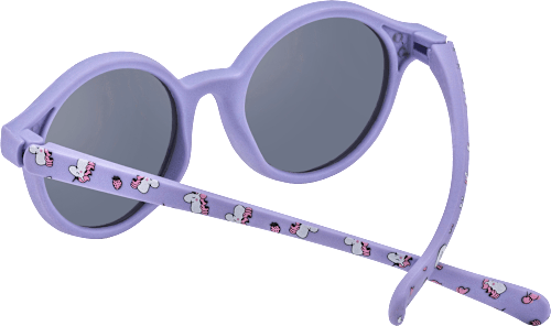 dětské sluneční brýle fialové, motiv jednorožců a srdíček SUNDANCE