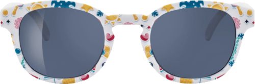 Sonnenbrille Kids weiß mit Sommermotiven SUNDANCE