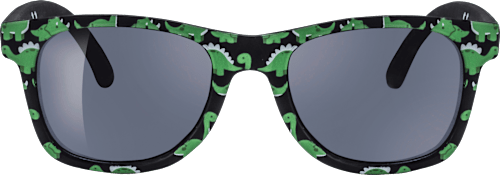 Sonnenbrille Kids schwarz mit grünen Dinos SUNDANCE