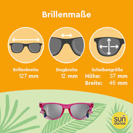Sonnenbrille Kids pink mit Einhorn & Sternen SUNDANCE