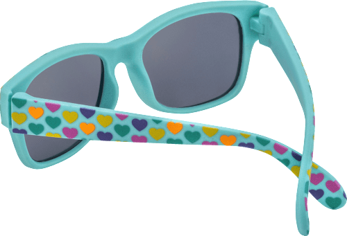 Sonnenbrillen Kids blau mit bunten Herzen SUNDANCE