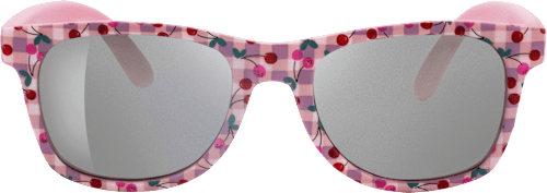 Sonnenbrille Kids rosa Karomuster & Kirschen SUNDANCE