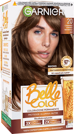 Tinta permanente Belle Color castano chiaro naturale 20 GARNIER